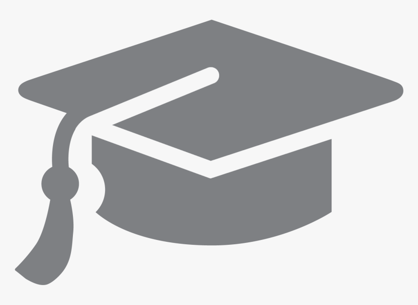 Graduation Cap Gray - Graduation Hat Blue Icon, HD Png Download, Free Download