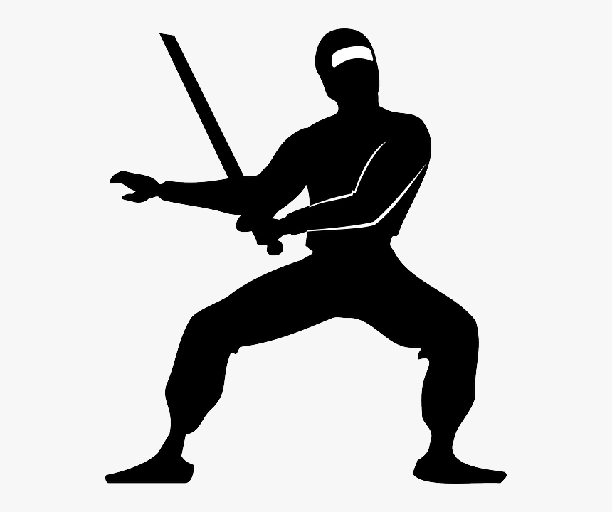 Ninja Transparent - Ninja Clip Art Black And White, HD Png Download, Free Download