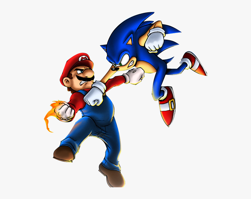 Mario Vs Sonic Png, Transparent Png, Free Download