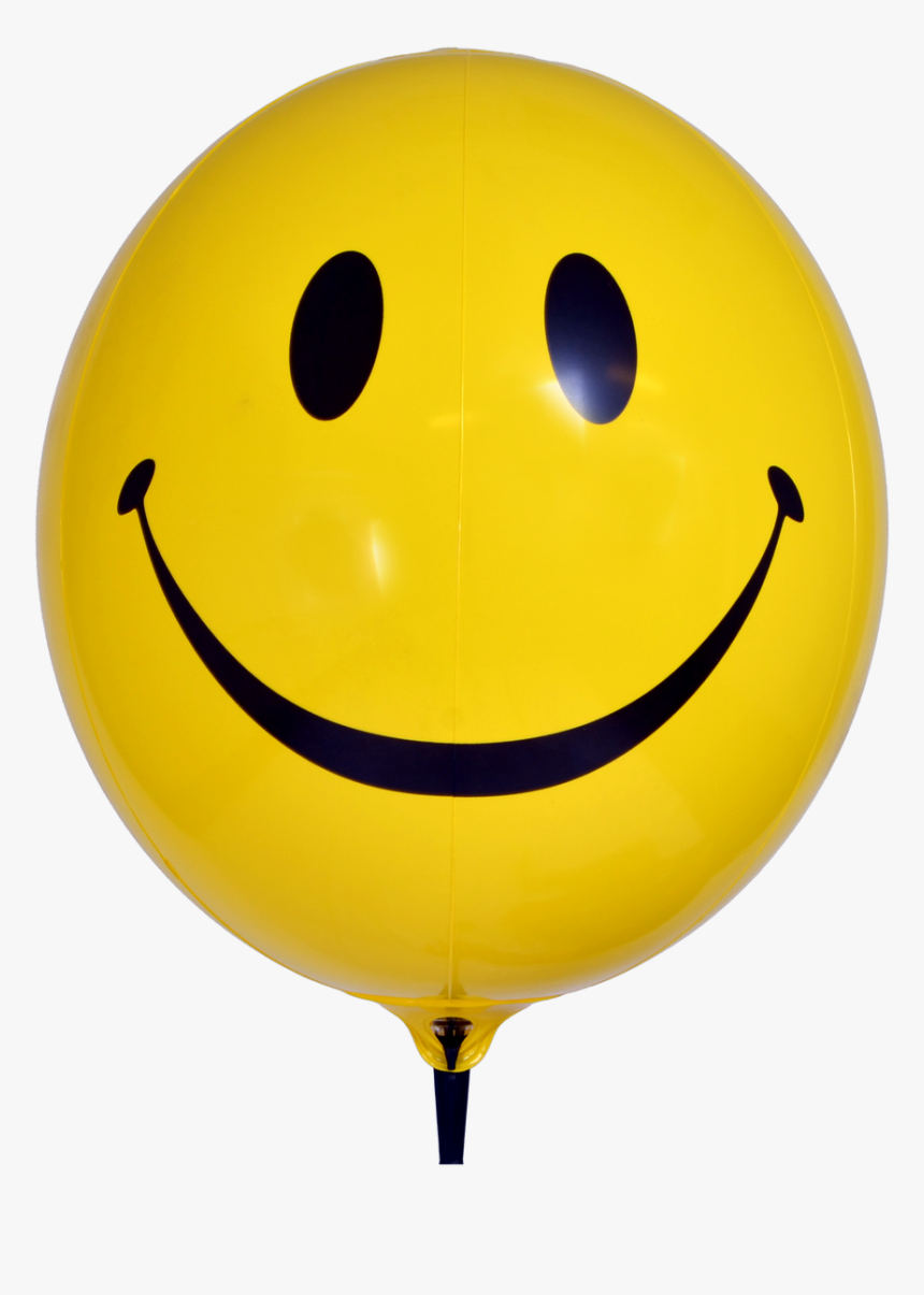 Smiley Face Yellow Outdoor Balloon - Smiley Face Balloon Png, Transparent Png, Free Download