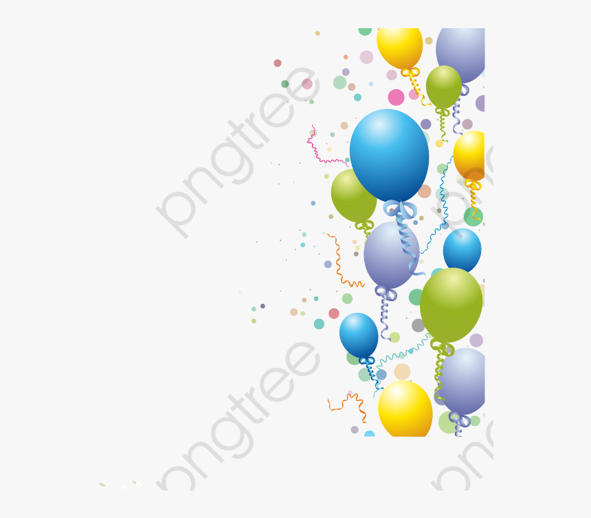 Birthday Balloons Clipart Yellow - Birthday Balloons Vector Png, Transparent Png, Free Download