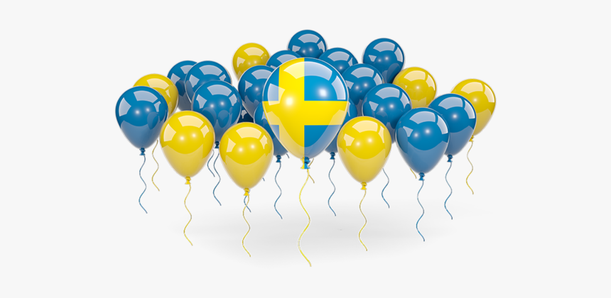 Balloons With Colors Of Flag - Blue And Yellow Balloons Png, Transparent Png, Free Download