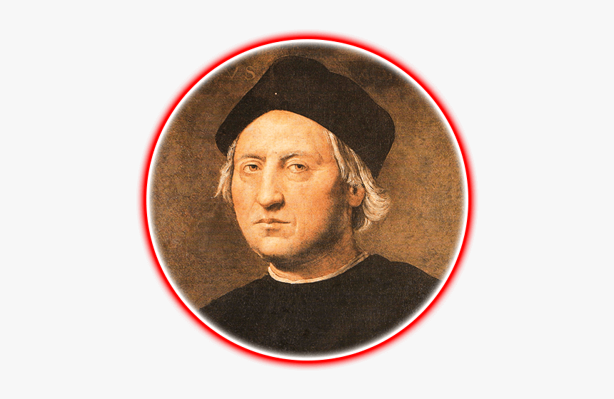 Christopher Columbus Father - Christopher Columbus In Circle Transparent, HD Png Download, Free Download