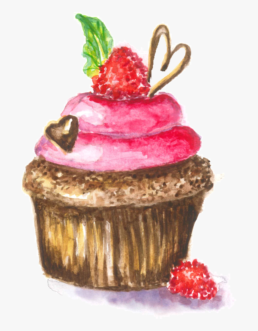 [fine Art Acrylic Painting] - Cupcake, HD Png Download, Free Download