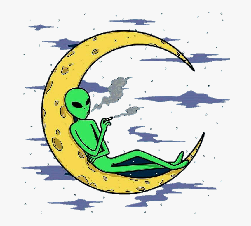 #alien #chill - Chill Alien Png, Transparent Png - kindpng