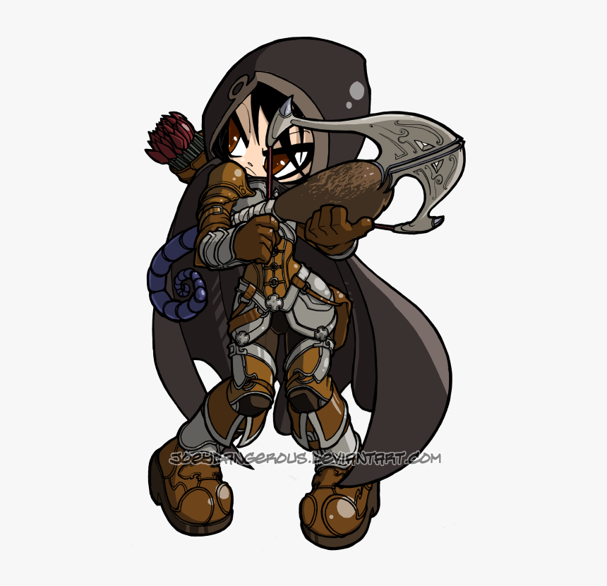 Dioblo Clipart Devil Face - Diablo 3 Demon Hunter Png, Transparent Png, Free Download