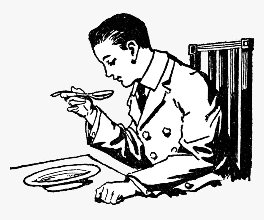Sketch man eating pasta Royalty Free Vector Image