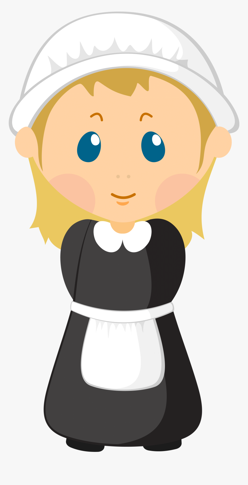 Girl Pilgrim Png Clipart Image - Pilgrim Girl Clipart, Transparent Png, Free Download