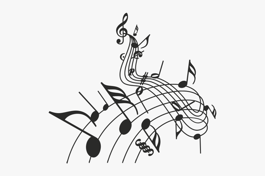 Colorful Swirling Music Notes, HD Png Download - kindpng