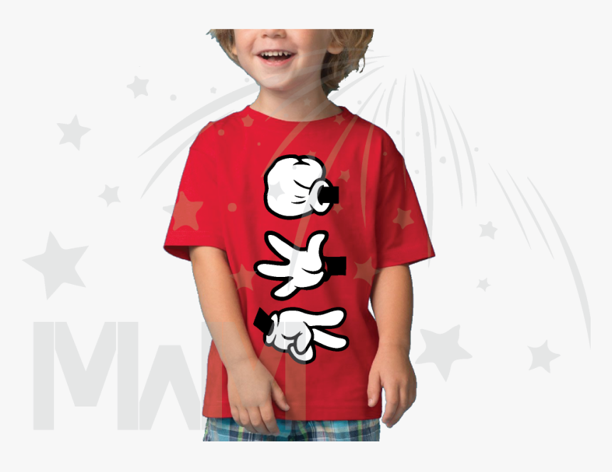 Rock Paper Scissors Disney Mickey Mouse Hands Cool - My First Trip To Disney Red Shirts, HD Png Download, Free Download