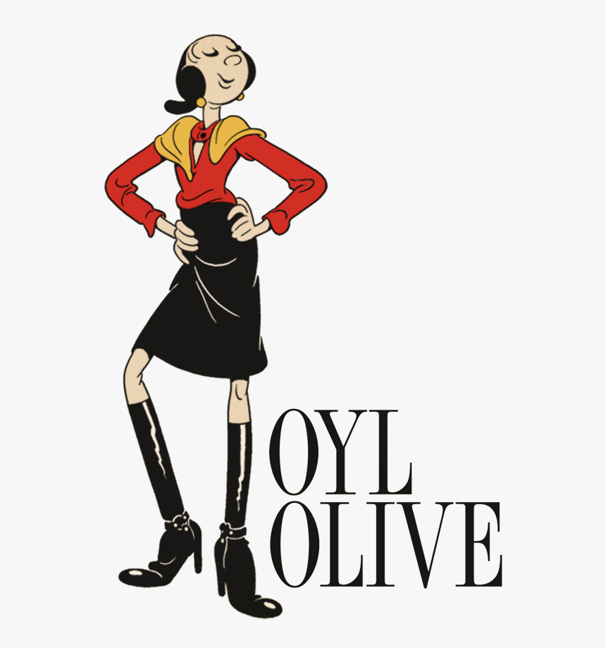 Olive Oyl Reports On Fashion"s Night Out - Olive Oil Popeyes Girlfriend, HD Png Download, Free Download