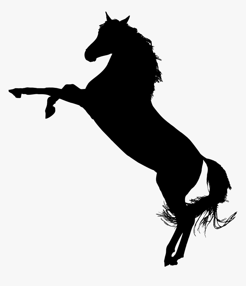 Arabian Horse Silhouette Clip Arts - Stallion Clipart, HD Png Download, Free Download