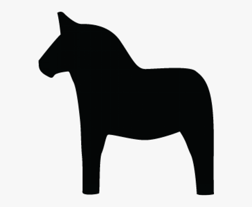 Horse Clipart Patriotic Transparent - Dala Horse Black And White, HD Png Download, Free Download