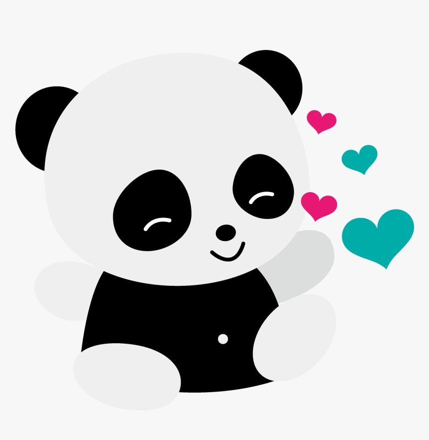 Cute Cartoon Cute Pandas Clipart, HD Png Download - kindpng