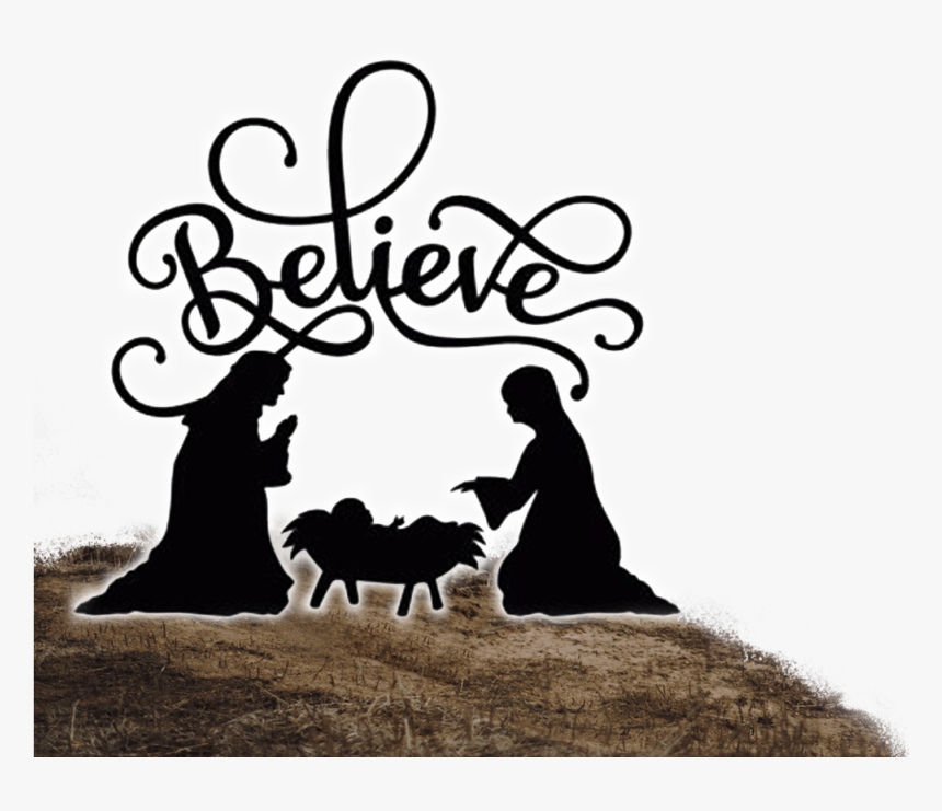 Nativity Silhouette Png - Nativity Scene Silhouette, Transparent Png, Free Download