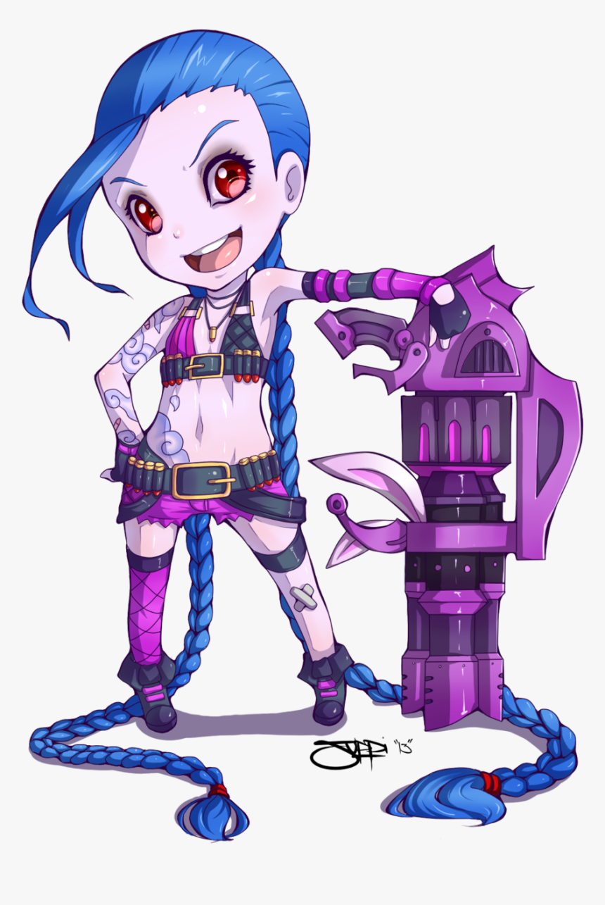 Jinx Png Transparent Image - Jinx League Of Legends Chibi, Png Download, Free Download