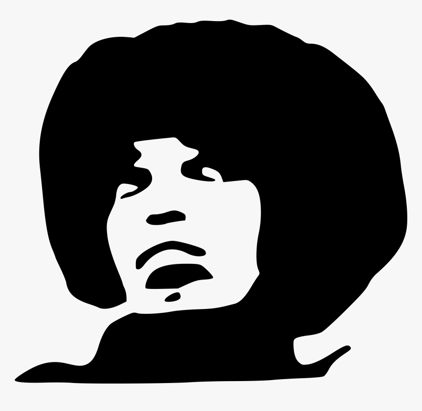 Female Stencil African American Feminism Woman - Angela Davis Clipart, HD Png Download, Free Download