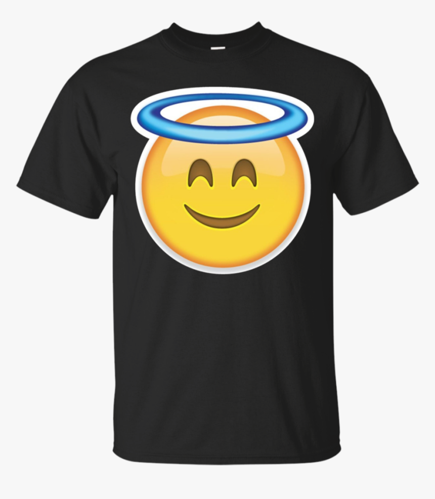 Heaven Angel Ring Smiley Emoji Emoticon T Shirt - T-shirt, HD Png Download, Free Download