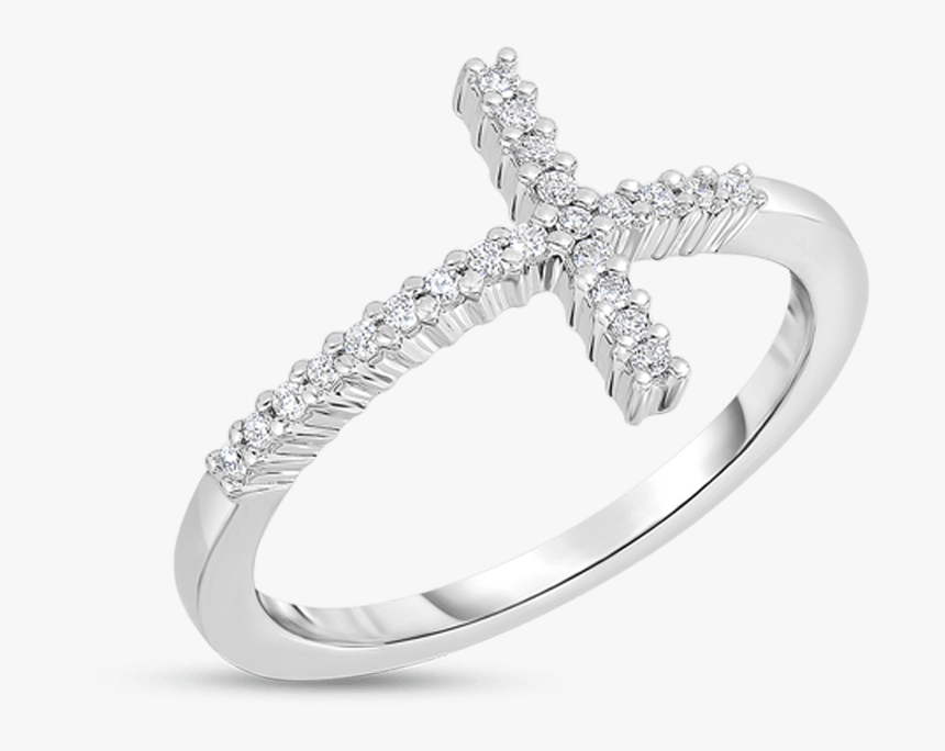 Roberto Coin Cross Ring With Diamonds - Engagement Ring, HD Png Download, Free Download