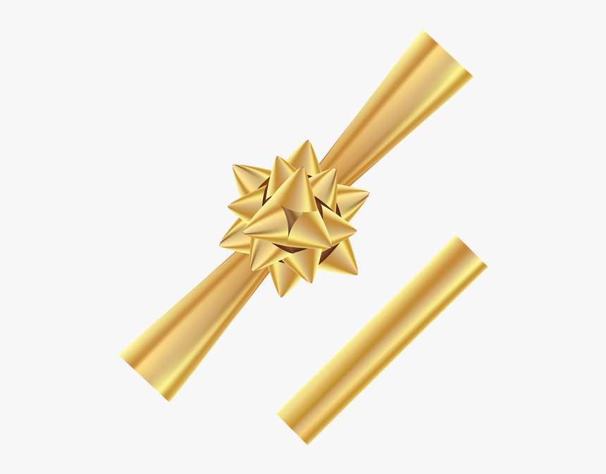 Corner Banner Png - Bow Png Gold Transparent, Png Download, Free Download