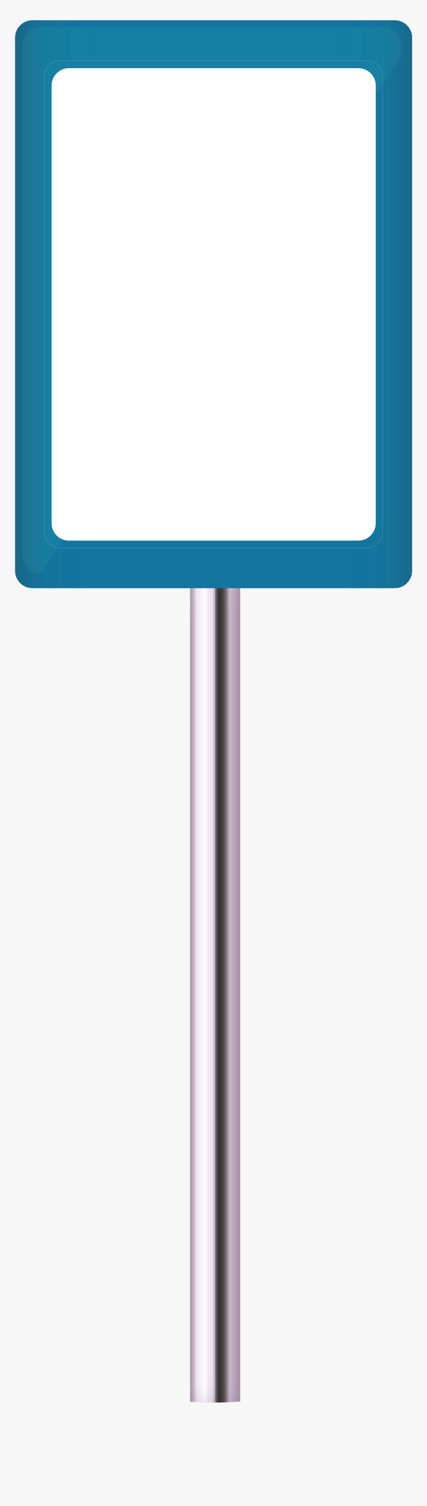 Empty Blue Frame Sign Png Clip Art - Sign, Transparent Png, Free Download