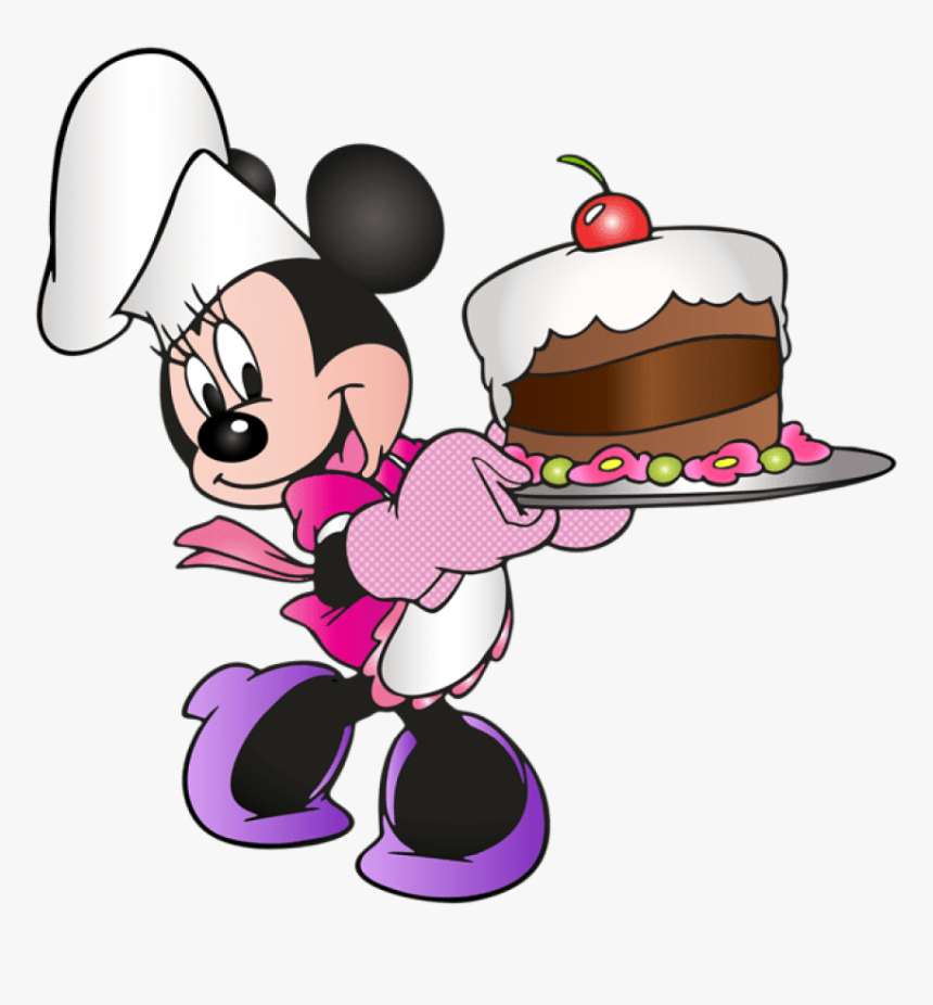 Minnie Mouse Holding A Cake, HD Png Download, Free Download