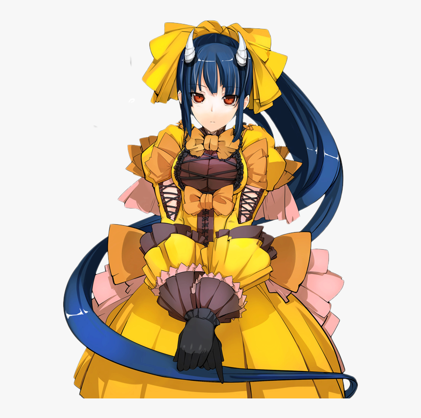 Anime Yellow Dress And Blue Hair, HD Png Download, Free Download