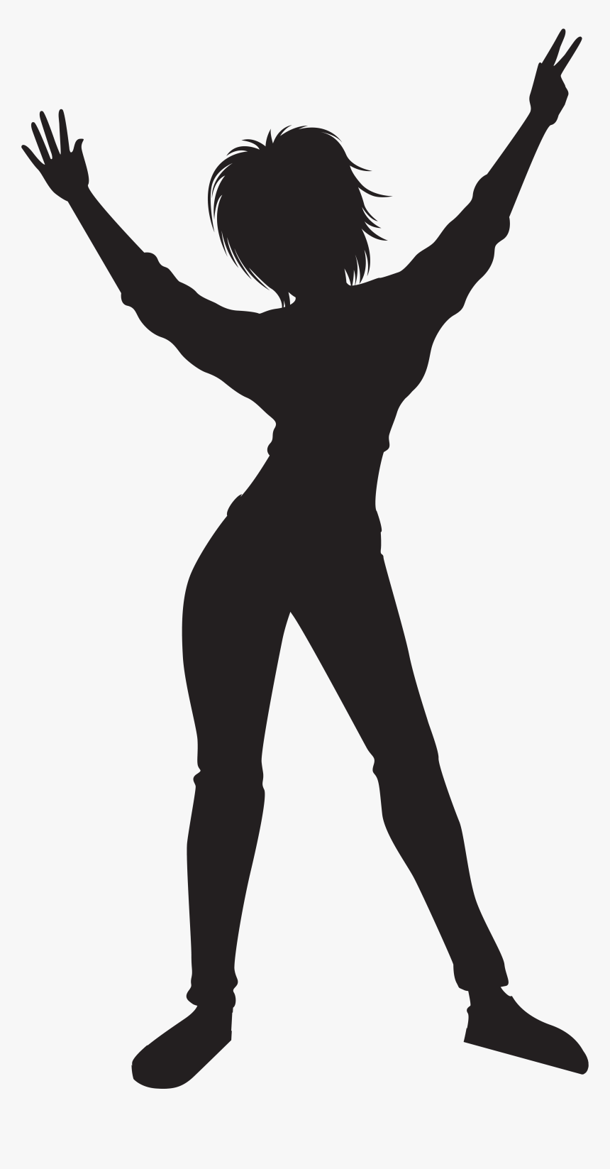Dancing Girl Silhouette Png - Transparent Png Dancer Png, Png Download ...