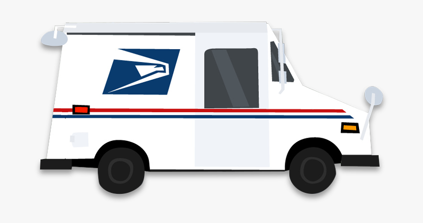 Mail Truck - Usps Car Png, Transparent Png - kindpng
