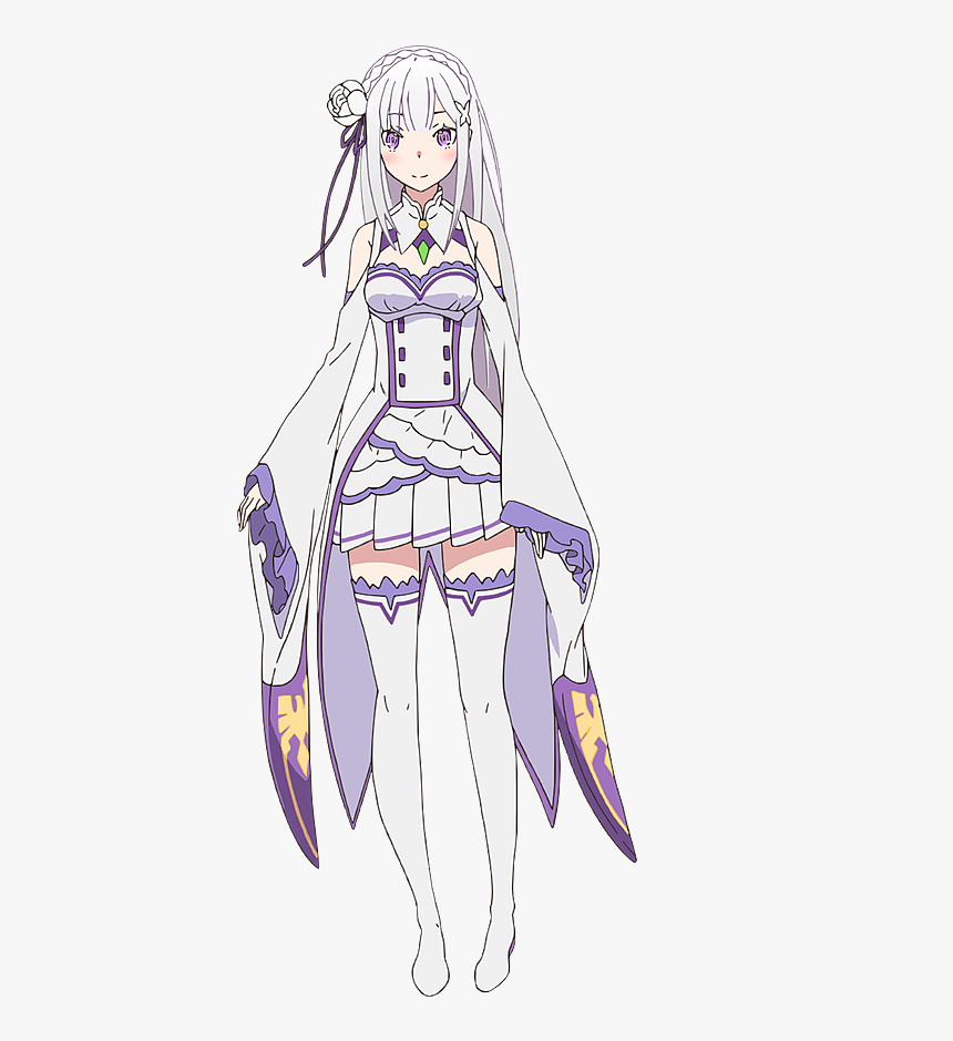 Emilia Re Zero Characters Hd Png Download Kindpng