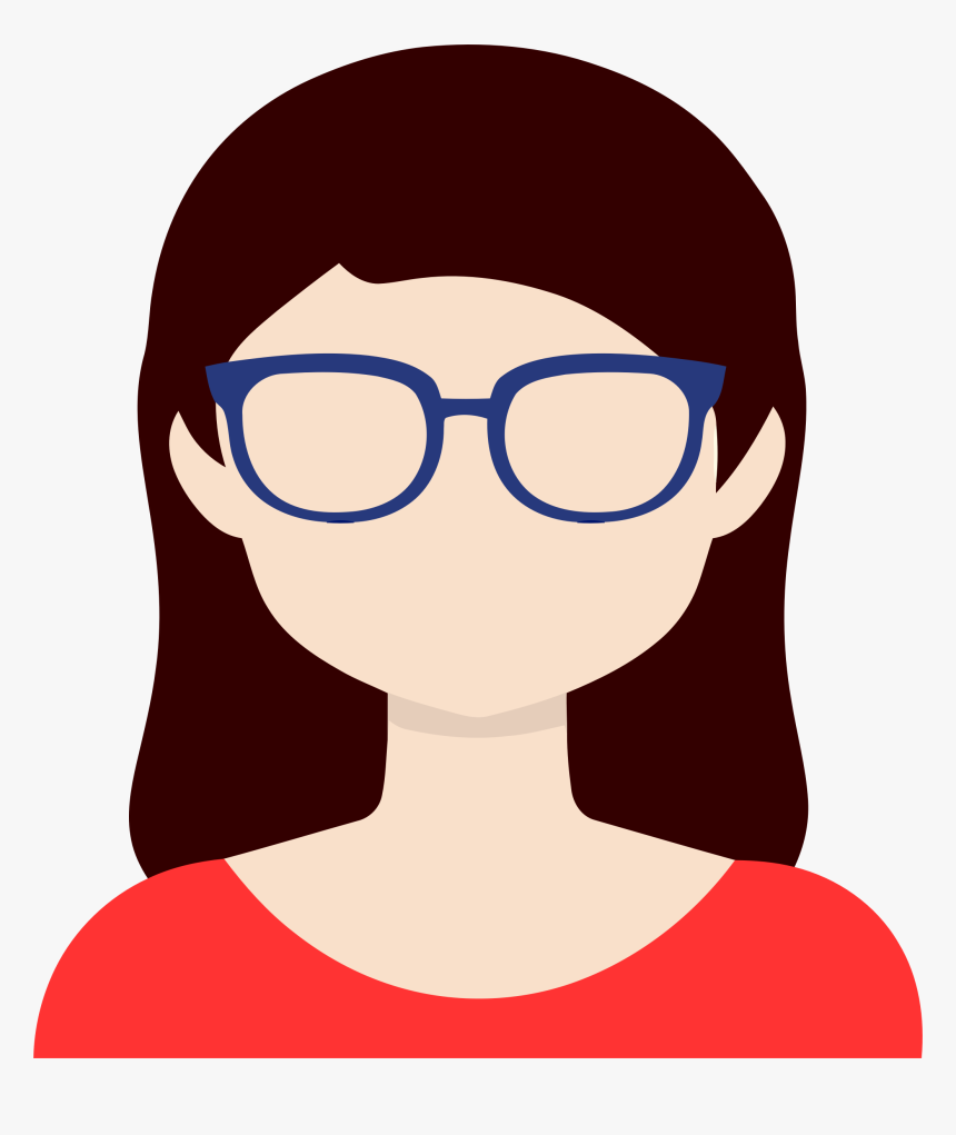 Emotion,child,facial Hair - Girl With Glasses Clipart, HD Png Download, Free Download