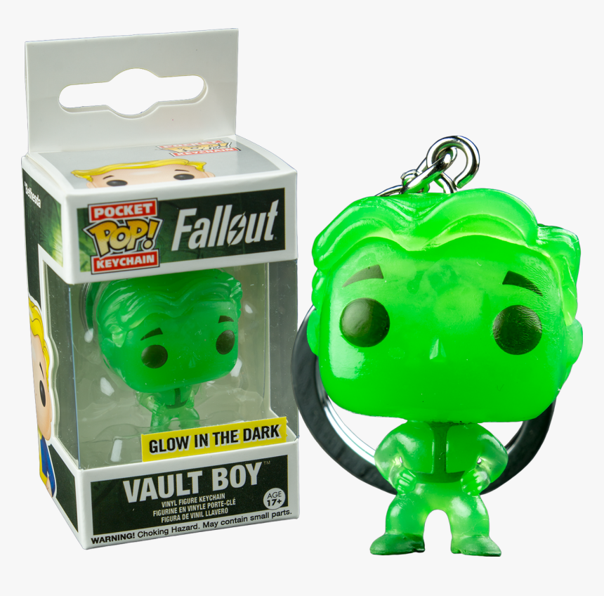 Vault Boy Glow In The Dark Pocket Pop Vinyl Keychain - Glow In The Dark Funko Keychain, HD Png Download, Free Download