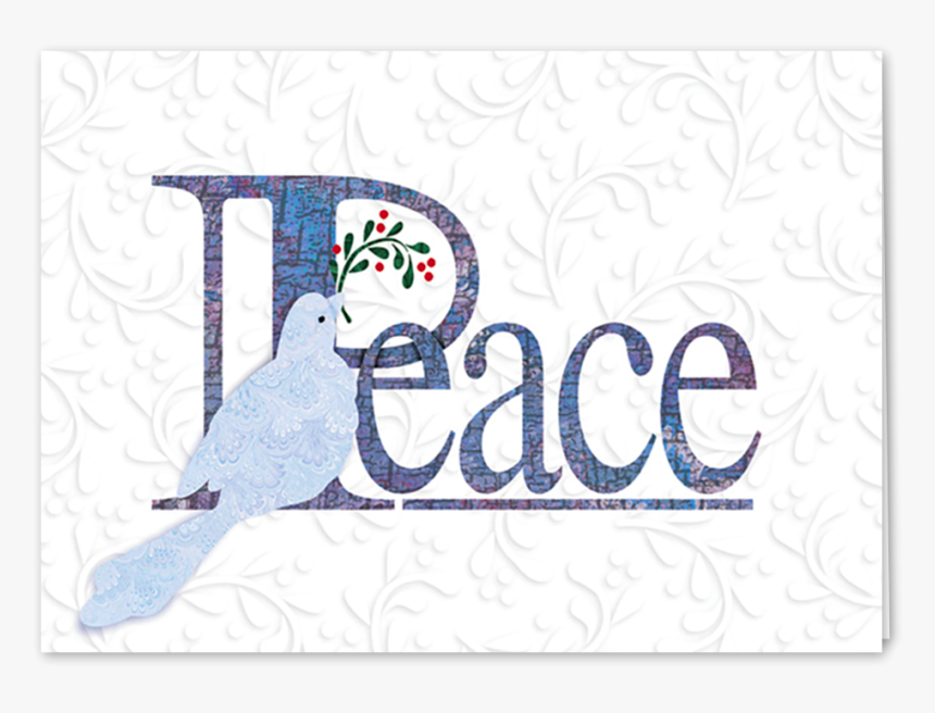 Picture Of Peace Dove Embossed Greeting Card - Illustration, HD Png Download, Free Download