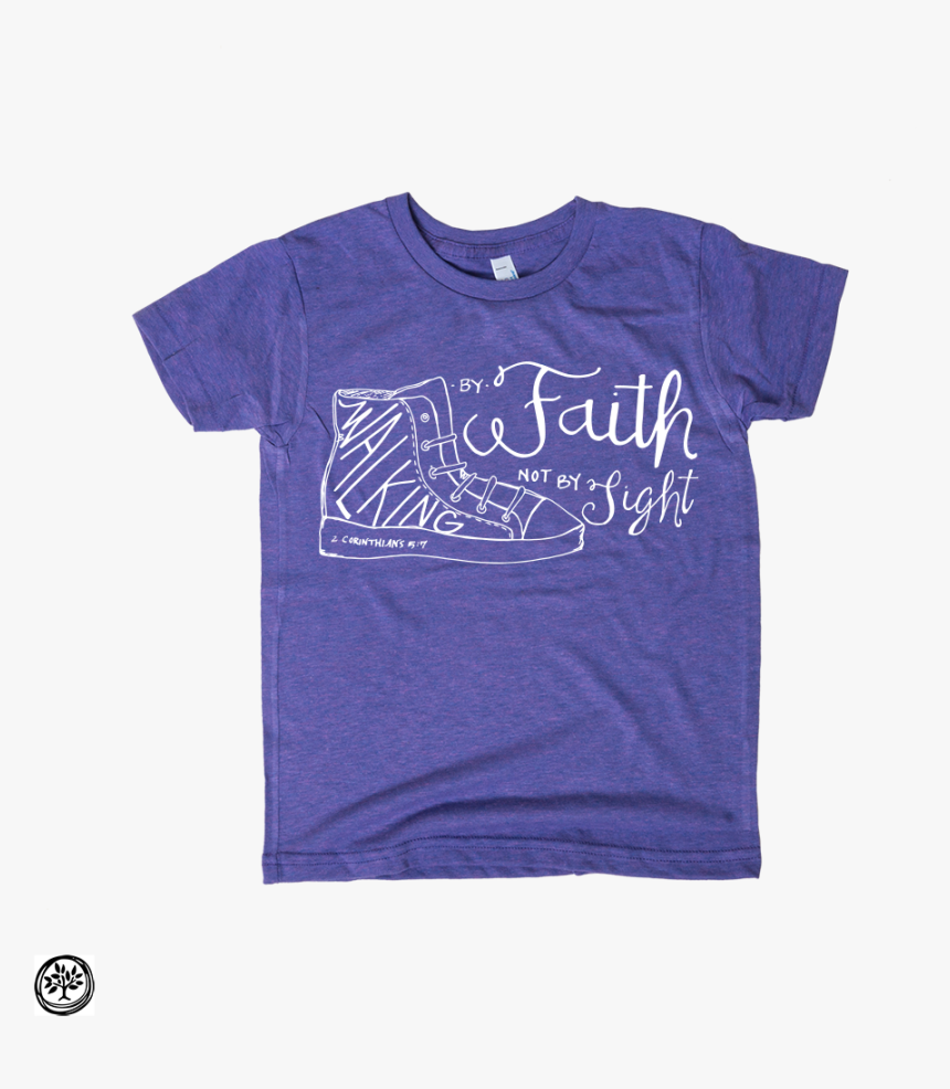 Walking By Faith Kids Tee Orchid , Png Download - Active Shirt, Transparent Png, Free Download