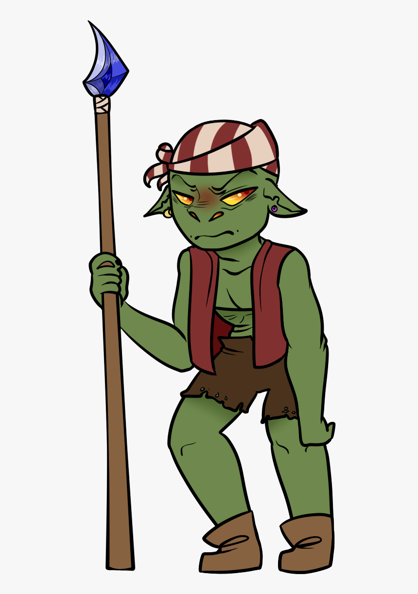 Collection Of Free Spear Drawing Goblin Download On - Cartoon, HD Png Download, Free Download