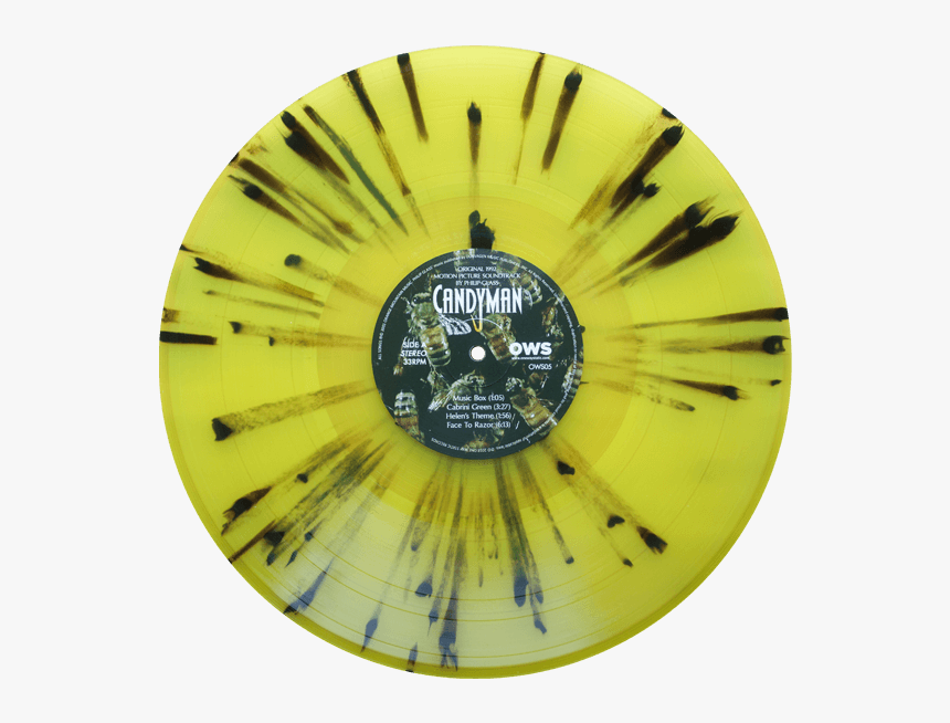 Candyman Score Yellow Black Honey Bee Splatter Vinyl - Circle, HD Png Download, Free Download