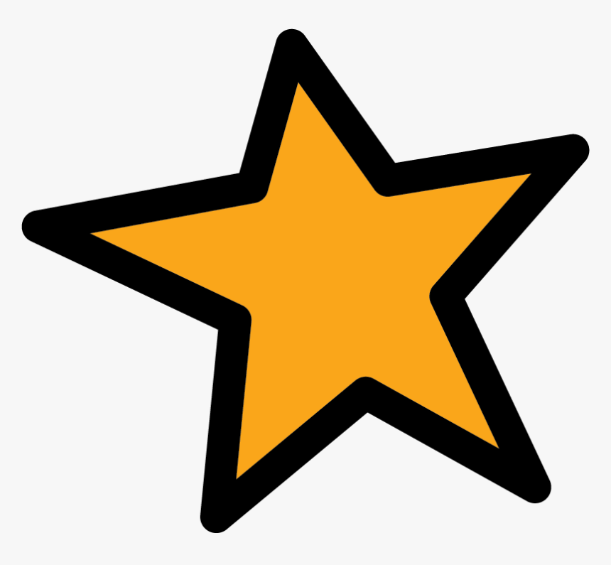 Clipart Star Orange - Colored Star Clipart Outlined, HD Png Download, Free Download
