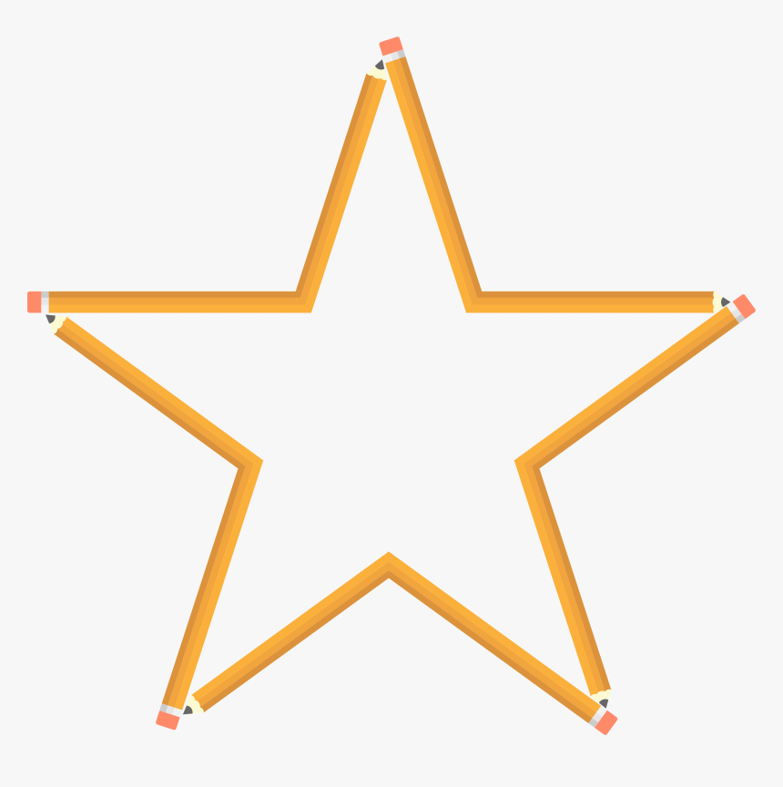 Pencil Star Clip Arts - Silueta De Una Estrella, HD Png Download, Free Download