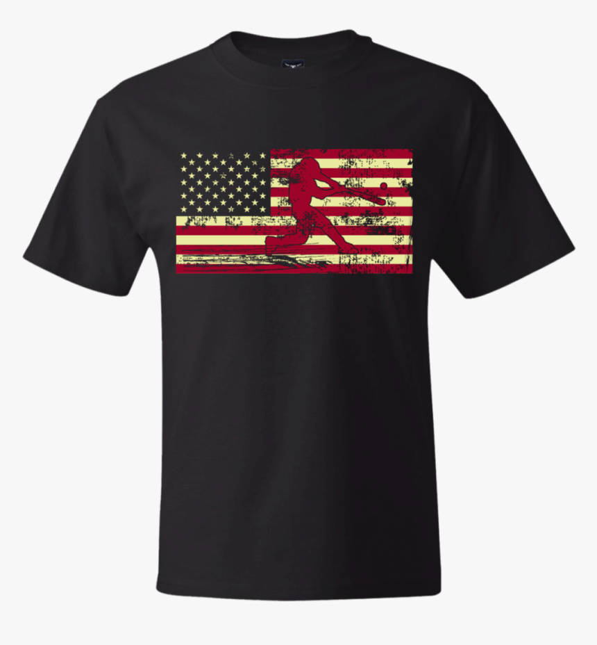 Male Baseball Player Silhouette On The American Flag - Plague Inc T Shirts, HD Png Download, Free Download