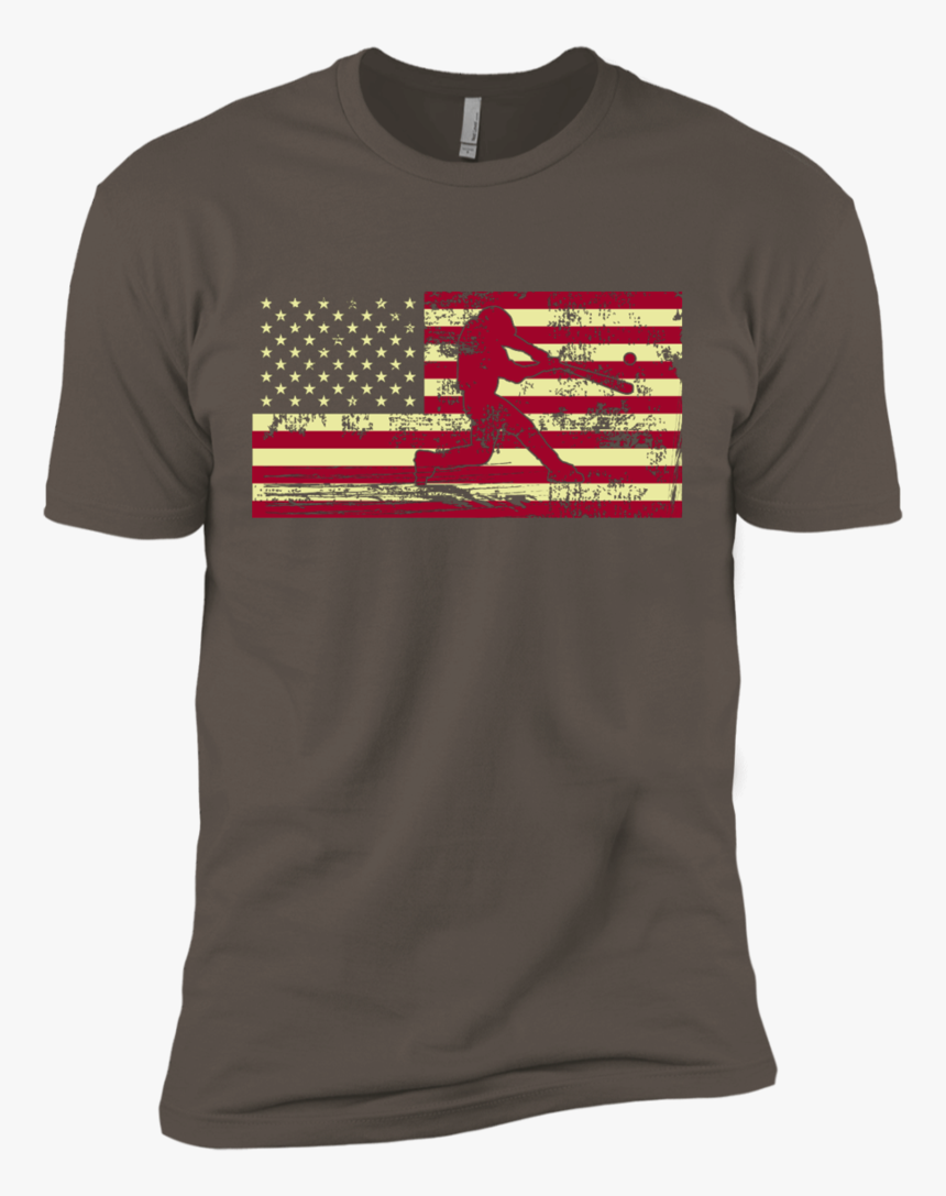 Male Baseball Player Silhouette On The American Flag - T-shirt, HD Png ...