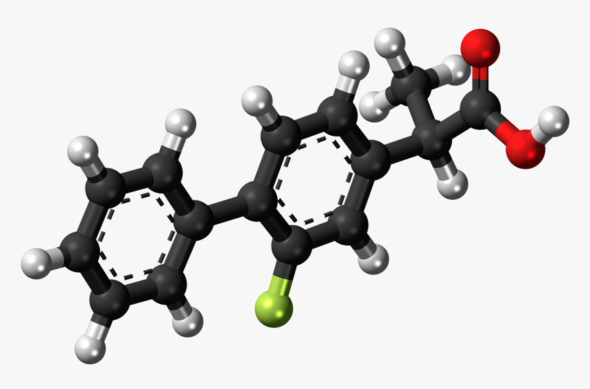 Tarenflurbil Molecule Ball - Methamphetamine Ball And Stick, HD Png Download, Free Download