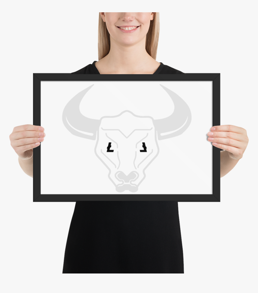 Framed Silver Litecoin Taurus Bull Poster - Matthew 22 34 40, HD Png Download, Free Download