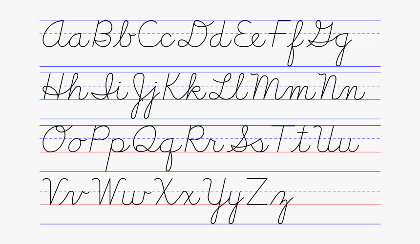 New American Cursive, Handwriting Style - Handwriting, HD Png Download ...