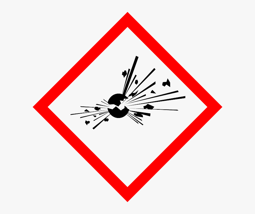 Explosive, Explosion, Warning, Attention, Ghs, Red - Exploding Bomb ...