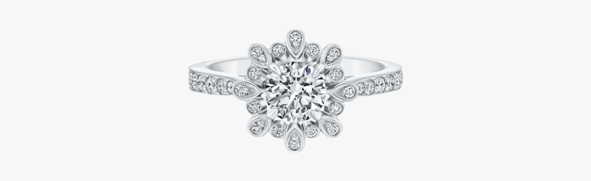 Winston Blossom Diamond Engagement Ring - Ring, HD Png Download - kindpng