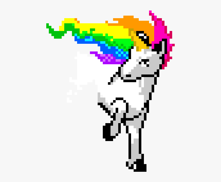 Rainbow Unicorn Pixel Art, HD Png Download, Free Download