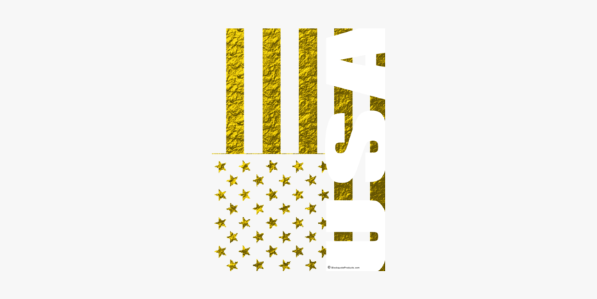 Usa Golden Stars And Stripes Flag Graphic Shirt - Illustration, HD Png Download, Free Download