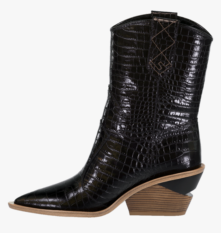 Fendi Black Cowboy Boots , Png Download - Cowboy Boot, Transparent Png, Free Download