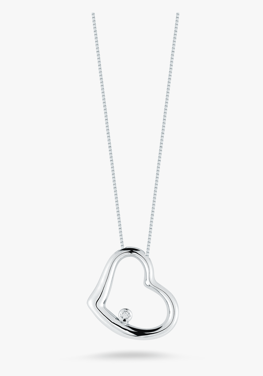 Heart Pendant With Diamond, HD Png Download - kindpng