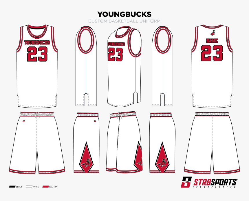 Str8 Basketball Youngbucks Black 01 Str8 Basketball - Sail, HD Png Download, Free Download